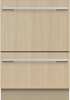 Front view of the Fisher & Paykel Series 9 DD24DTI9 N double drawer dishwasher 