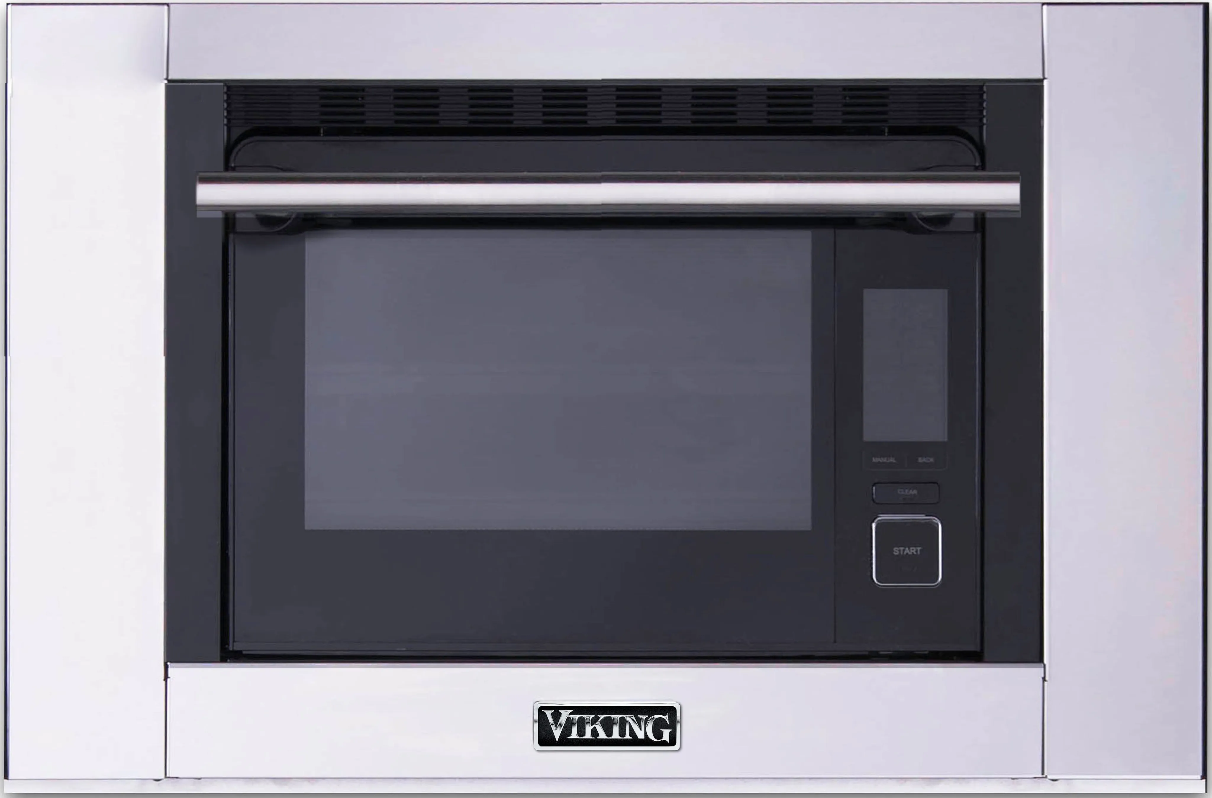 black oven with large glass and silver handle