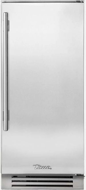 front view of a True refrigeration stainless steel ice maker