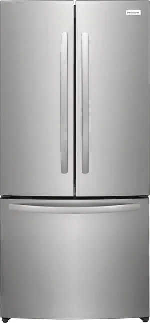 Credit: Frigidaire Front view of the Frigidaire FRFG1723AV French door refrigerator