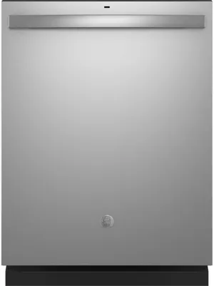 Credit: GE Front view of the GE GDT550PYRFS dishwasher
