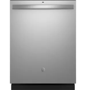 Front view of the GE GDT595HYYFS dishwasher