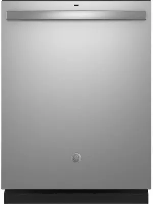Front view of the GE GDT630PYRFS dishwasher 