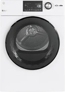 Front view of the GE GFD14ESSNWW dryer