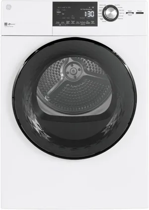 Front view of the GE GFD14ESSNWW dryer