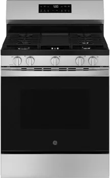 An overhead view of the Whirlpool WFG770H0FZ range in a kitchen 