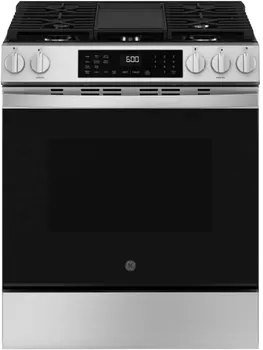 Front view of the GE GGS600AVFS range