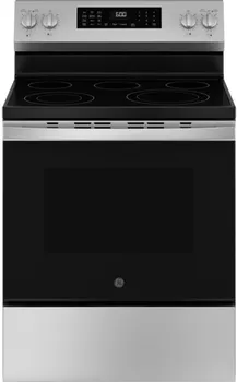 Front view of the GE GRF600AVSS range