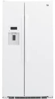 Front view of the GE GZS22DGJWW refrigerator