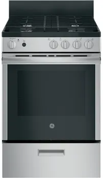 Front view of the GE JGAS640RMSS range