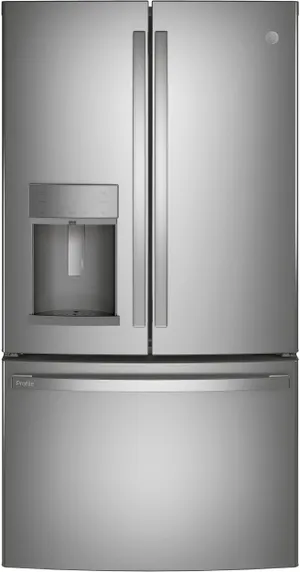 Credit: GE Profile Front view of the GE Profile PFD28KYNFS French door refrigerator