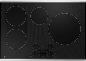Overhead view of the GE Profile PHP9030STSS induction cooktop