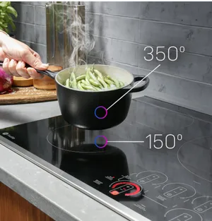 An infographic describing the GE Profile PHP9036STSS cooktop