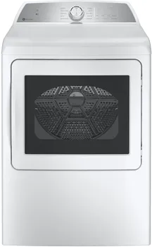 Front view of the GE Profile PTD60EBSRWS dryer 