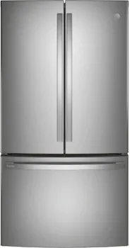 Front view of the GE Profile PWE23KYNFS refrigerator 