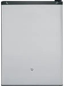 Front view of the GE Spacemaker GCE06GSHSB refrigerator 