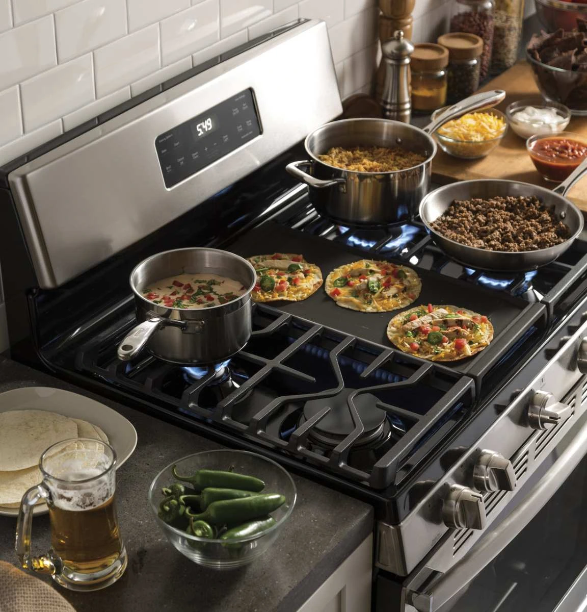 GE Stainless Steel Freestanding Gas Range