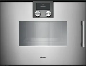 Front view of the Gaggenau 200 Series BSP251610 steam oven 