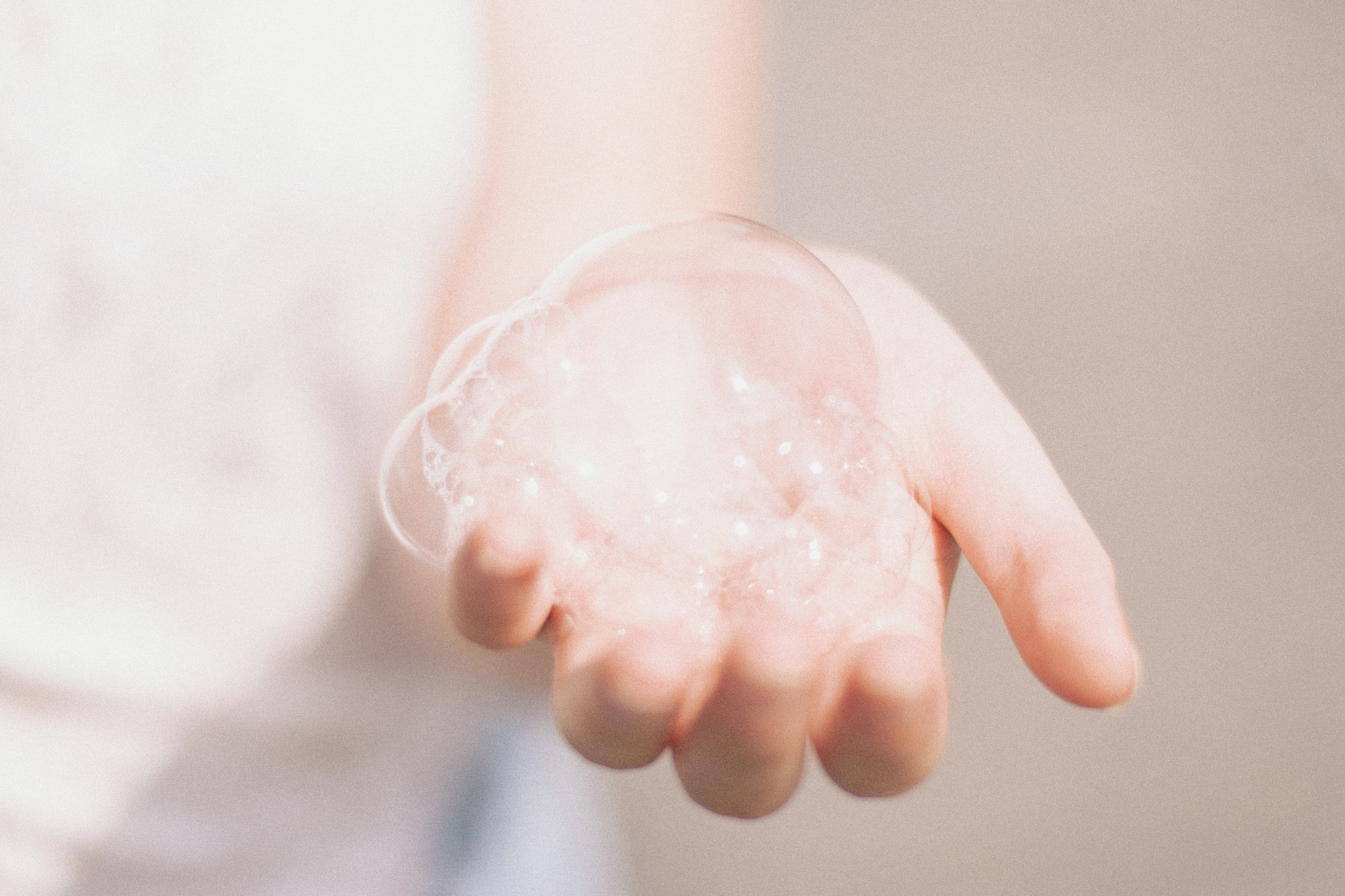 Bubbles in a hand