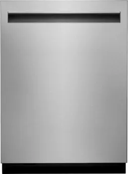 Front view of the JennAir JDPSG244PS dishwasher 
