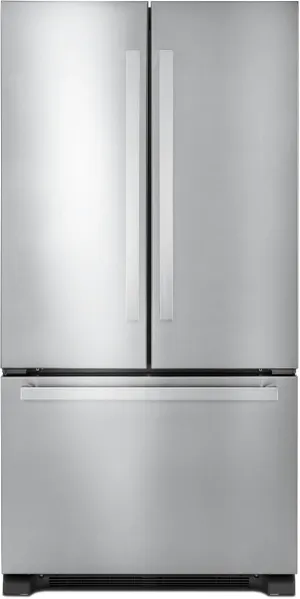 Front view of the JennAir JFFCF72DKM refrigerator 