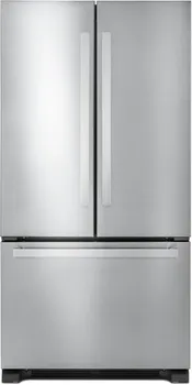 Front view of the JennAir NOIR JFFCF72DKM refrigerator 
