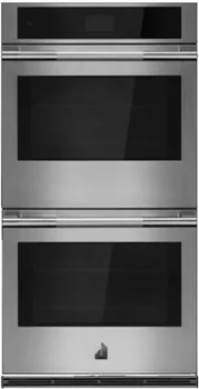 Front view of the JennAir RISE JJW2827LL double wall oven 