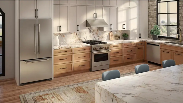 A kitchen featuring JennAir appliances 