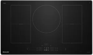 Credit: KitchenAid Overhead view of the KitchenAid KCIT736SSS 36” induction cooktop