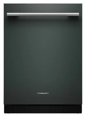 Front view of the KitchenAid KDTS624SJP Juniper dishwasher 