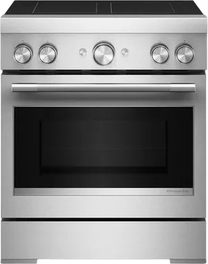 Credit: KitchenAid Front view of the KitchenAid KFIS930SSS induction range