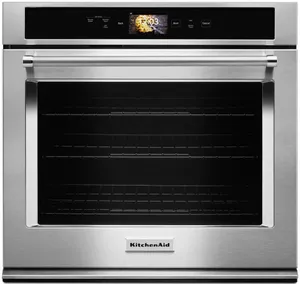 Front view of the KitchenAid KOSE900HSS oven