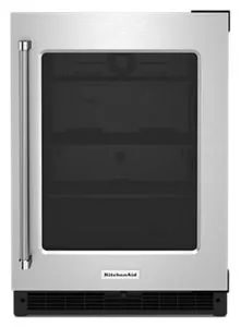 Front view of the KitchenAid KURR214KSB beverage center
