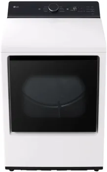 Front view of the LG DLE8400WE dryer 