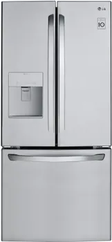 Front view of the LG LFDS22520S refrigerator