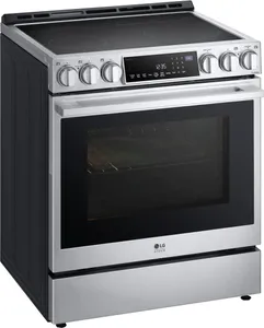 Front view of the LG Studio LSIS6338FE range 