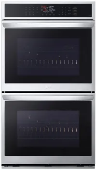 Front view of the LG WDEP9423F double wall oven