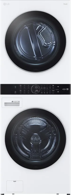 Front view of the LG WKEX200HWA WashTower