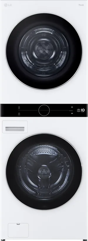 Front view of the LG WKHC252HWA WashTower 