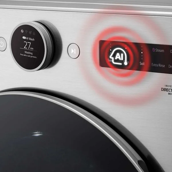 Credit: LG An LG WM6998HVA washer dryer AI feature graphic