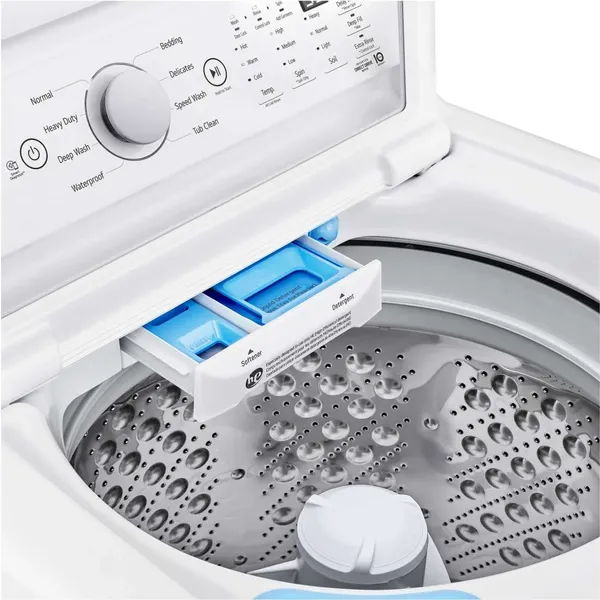 The LG WT7155CW top load washer close-up