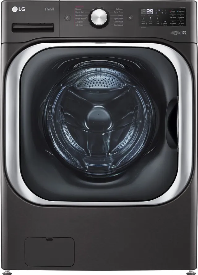 LG Black Steel Front Load Washing Machine