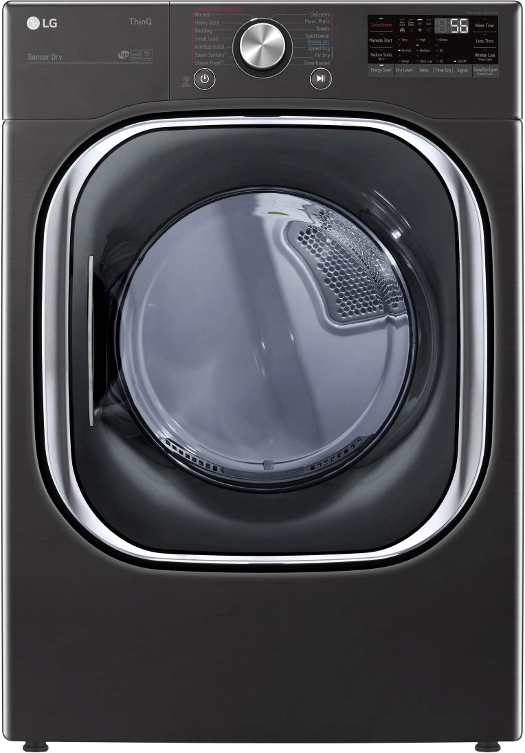 LG Black Steel Front Load Gas Dryer