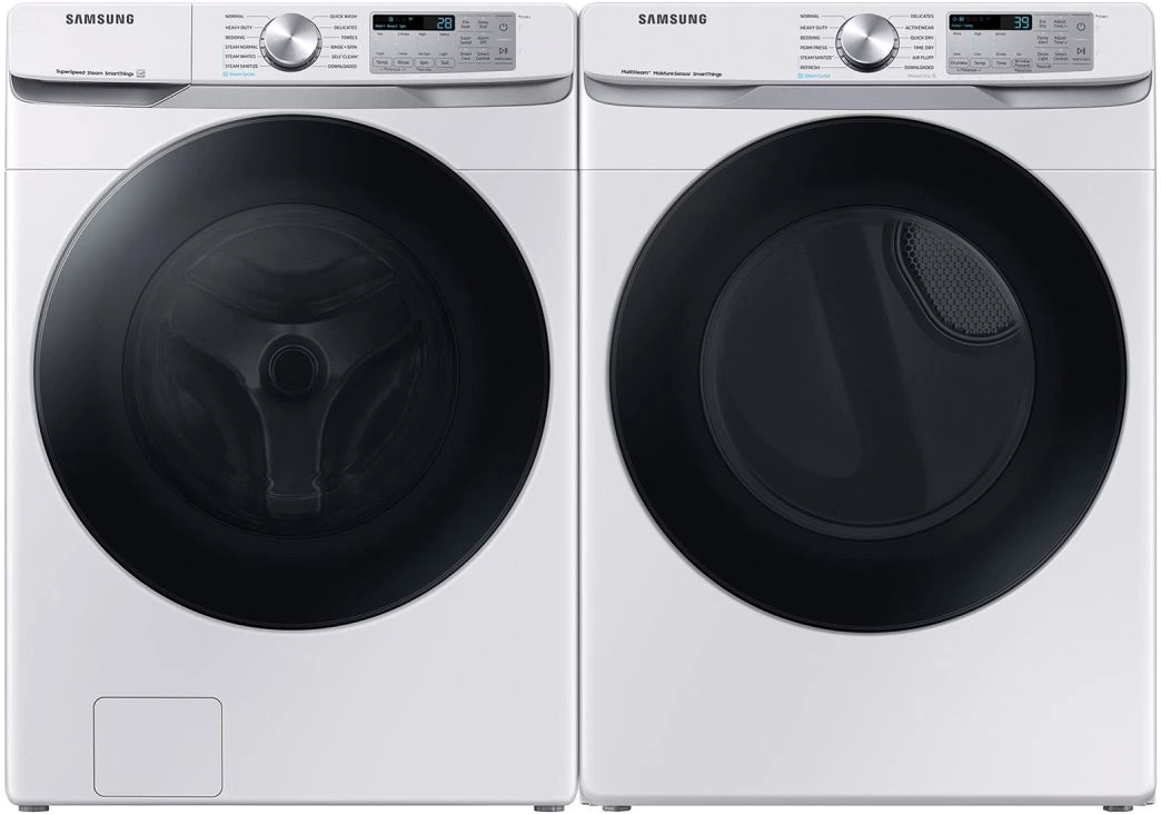 samsung white washer dryer gas sets