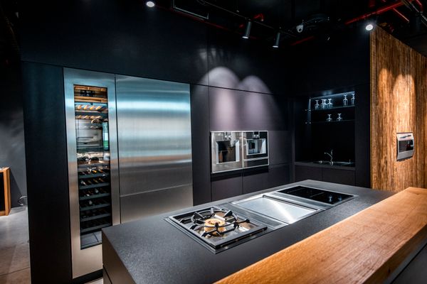  A luxury kitchen featuring high-end appliances 