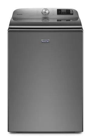 Front view of the Maytag MVW7232HC metallic slate top load washer