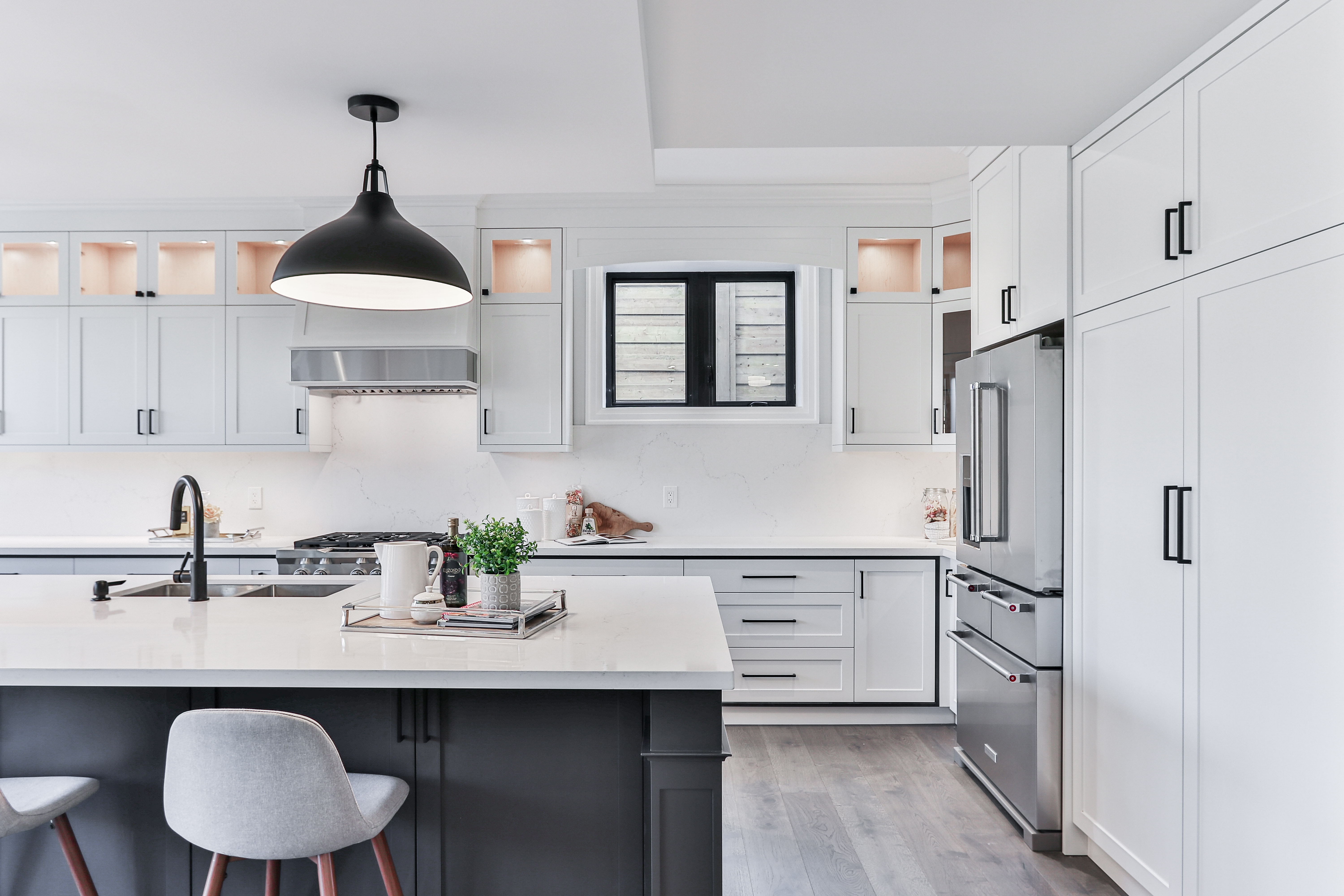 KitchenAid 5 Door Refrigerator In Modern Kitchen