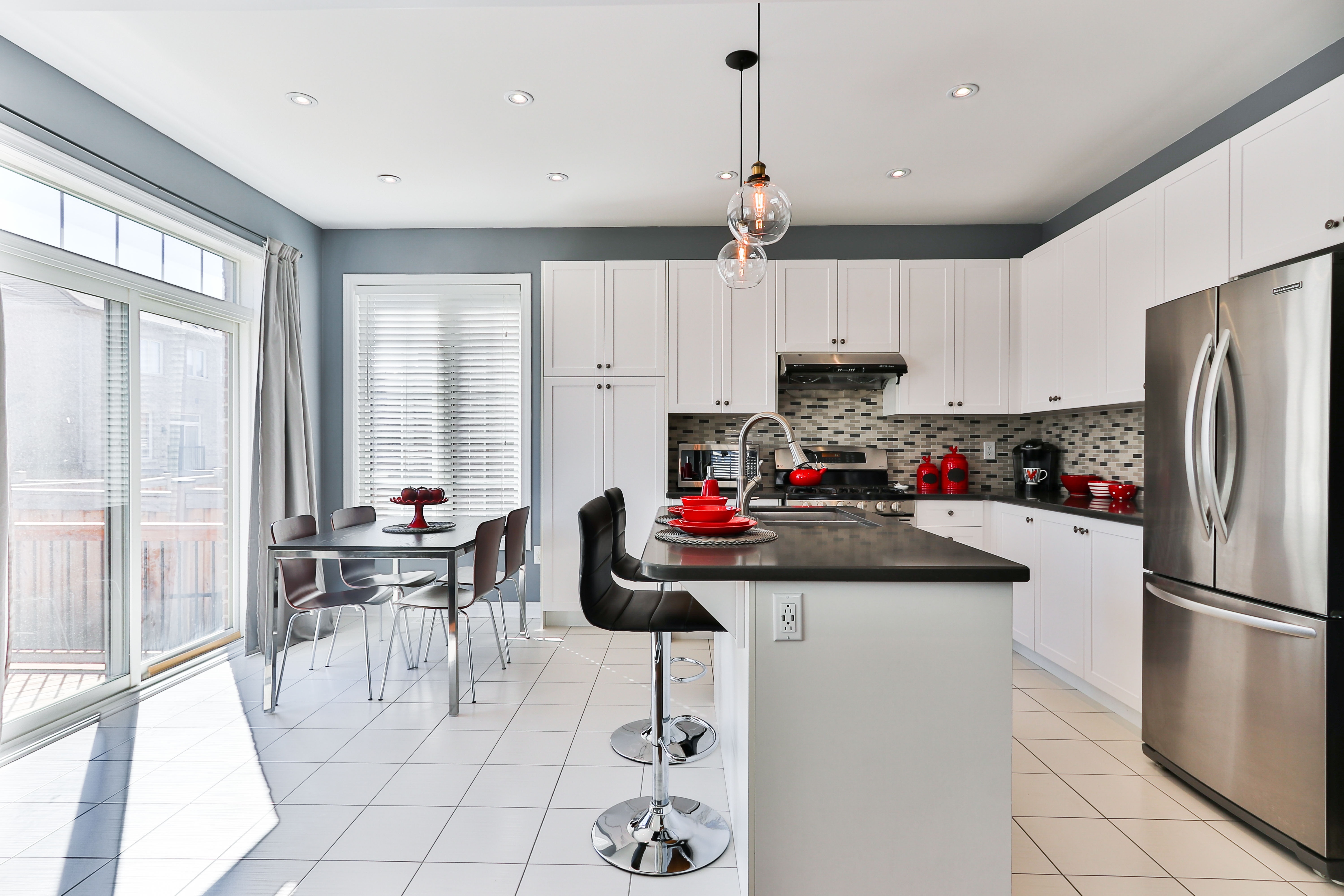 Modern Kitchen with White Cabinets