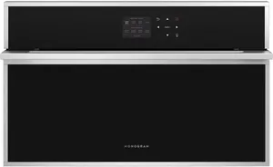 Front view of the Monogram Minimalist Collection ZMB9031SNSS steam oven