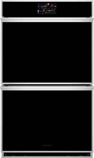 Credit: Monogram Front view of the Monogram Minimalist Collection ZTD90DSSNSS double oven